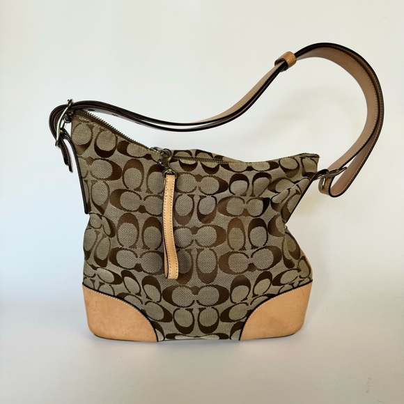 Coach Signature Hobo Shoulder Bag - Picture 1 of 5